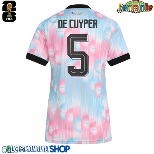 Maglie da calcio Belgio Maxim De Cuyper #5 Seconda Maglia Femminile Mondiali 2026  Manica Corta